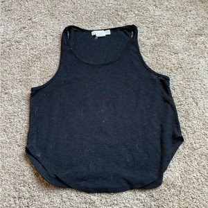 Urban Outfitters Staring at Stars Black Racerback Dolphin Hem Crop Tank Medium